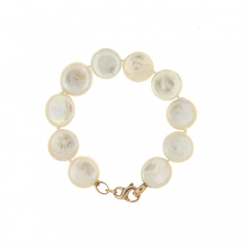 Bracciale Perle Di Fiume Masticate E Bracciale Rigido Rosa Dei Venti | Marlù Gioielli - Foto 4